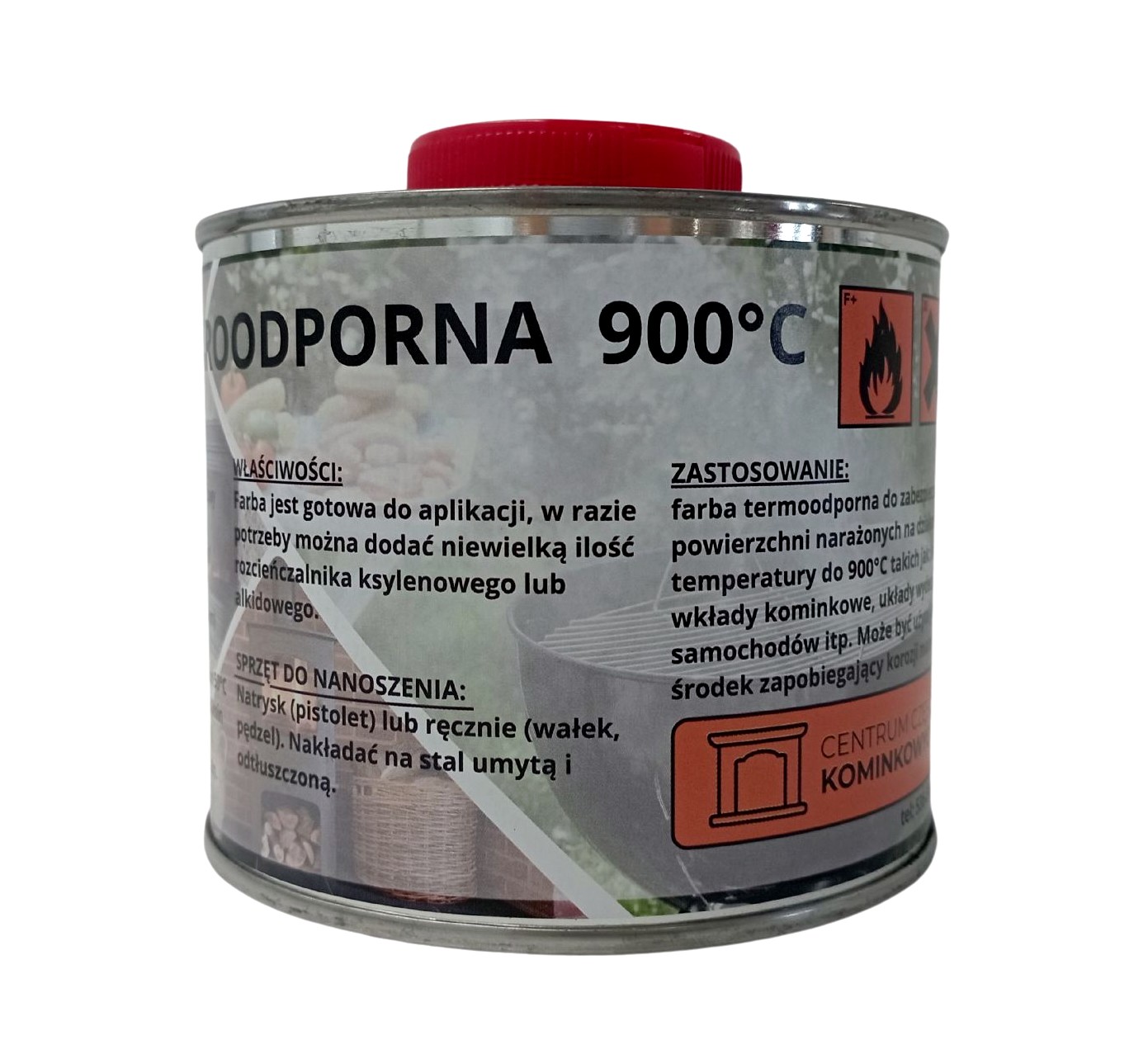 Heat-resistant paint for fireplaces, silencers, cookers, barbecues
