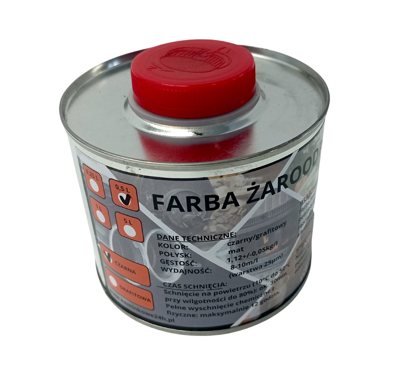 Heat-resistant paint for fireplaces, silencers, cookers, barbecues